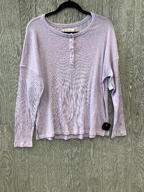 Exclusive Savings Purple Top Long Sleeve Lucky Brand, Size L