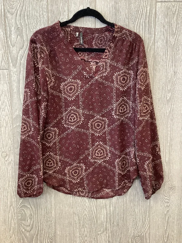 Blowout Sale Purple Top Long Sleeve Maurices, Size S