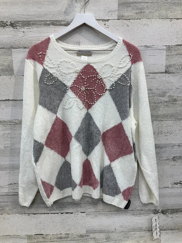 Crazy Savings Sweater By Alfred Dunner In Cream, Size: 1x