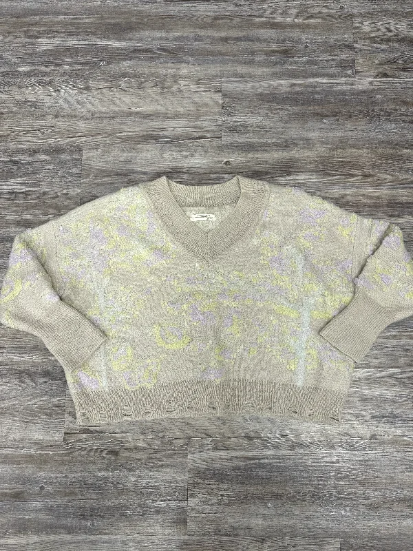 Flash Sale Sweater By Anthropologie In Green & Tan, Size: S