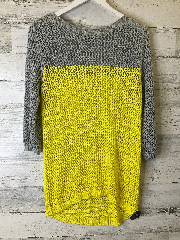 Discount Deals Sweater By Apt 9 In Grey & Yellow, Size: M
