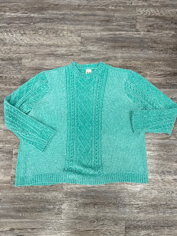Can't Be Beat Sweater By Blair In Teal, Size: 2x
