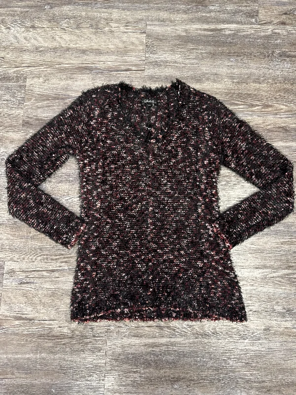 Markdown Madness Sweater By Charlie In Black & Pink, Size: S