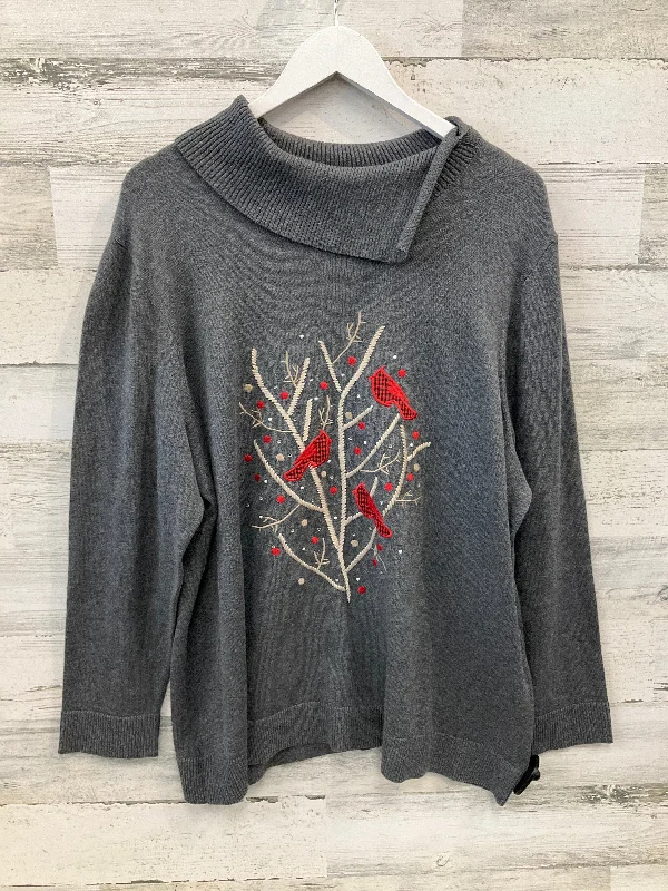 Daily Specials Sweater By Cj Banks In Grey, Size: 2x