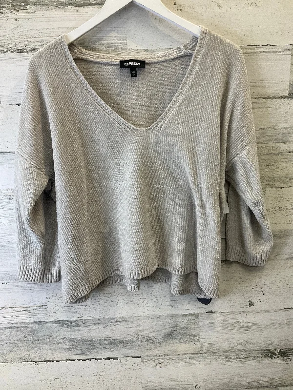 Mega Deal Sweater By Express In Grey, Size: M