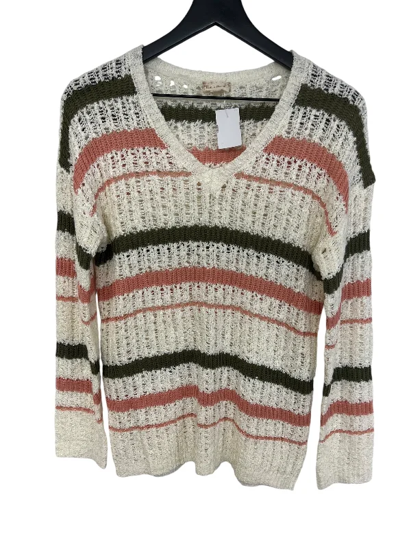 Savings Galore Sweater By Hem & Thread In Green & Pink, Size: S