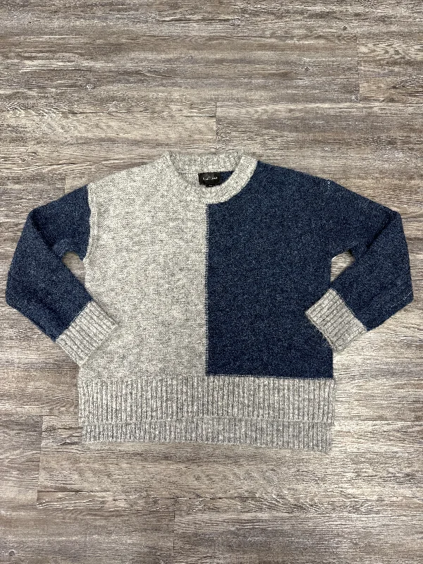 Big Discounts Sweater By Line & Dot In Blue & Grey, Size: M