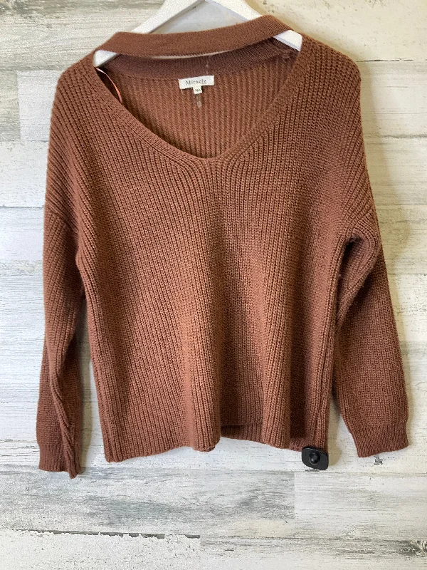 Act Fast Sweater By Miracle In Brown, Size: M