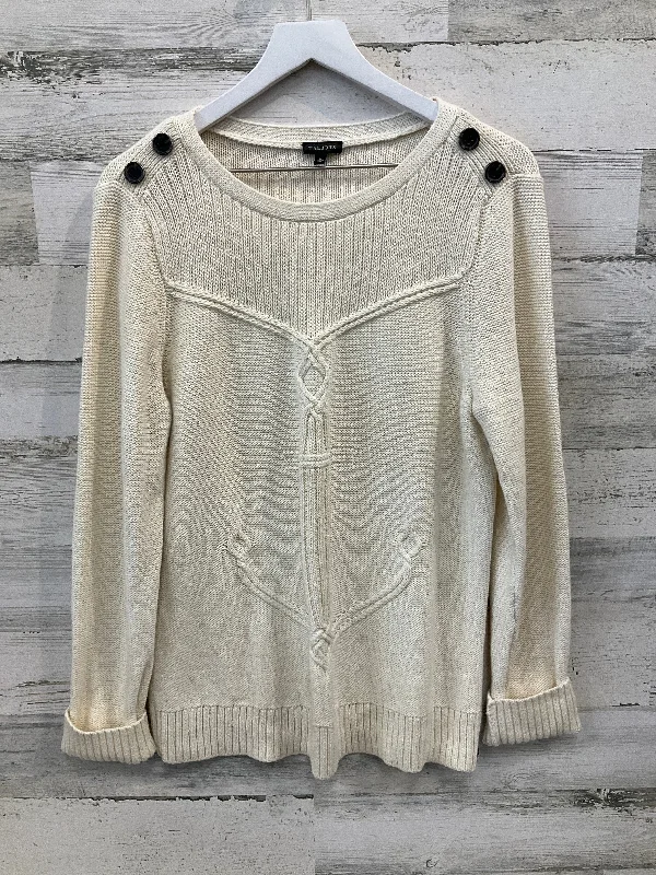 Final Clearance Sweater By Talbots In Cream, Size: L
