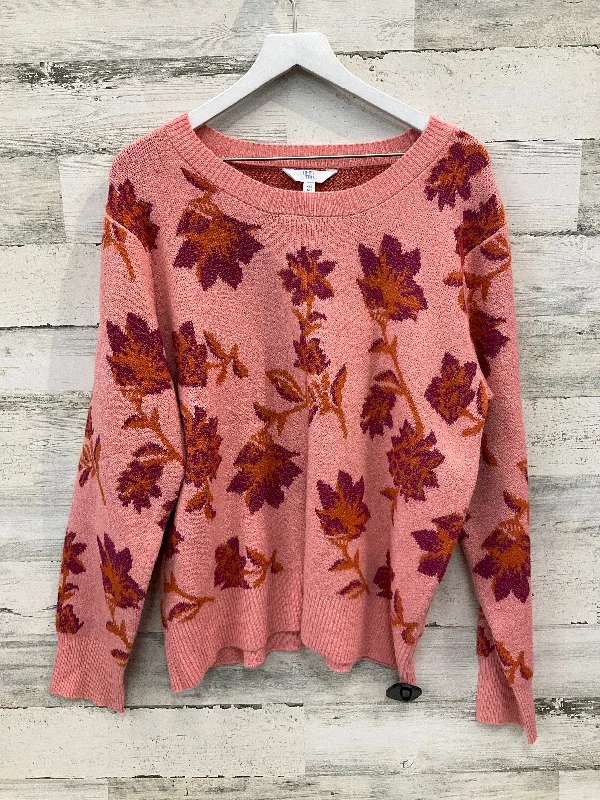 Best Bargains Sweater By Time And Tru In Coral, Size: Xxl