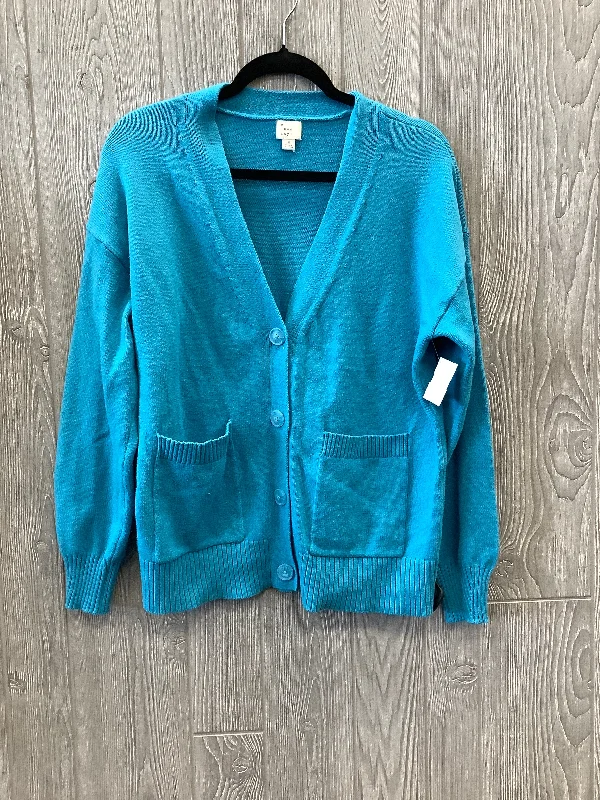 Limited Stock Sweater Cardigan By A New Day In Blue, Size: S
