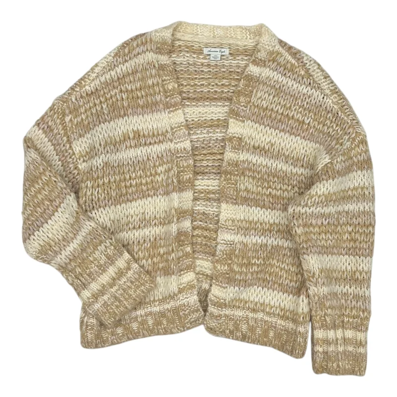 New Deals Sweater Cardigan By American Eagle In Tan, Size:L