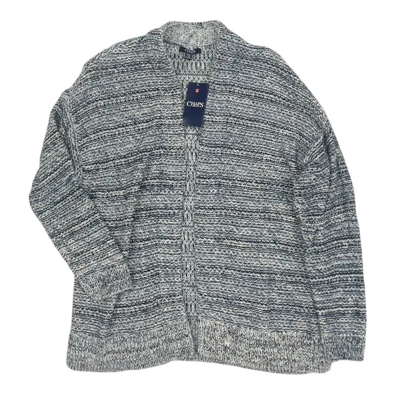 Stock Clearance Sweater Cardigan By Chaps In Blue, Size:Xl