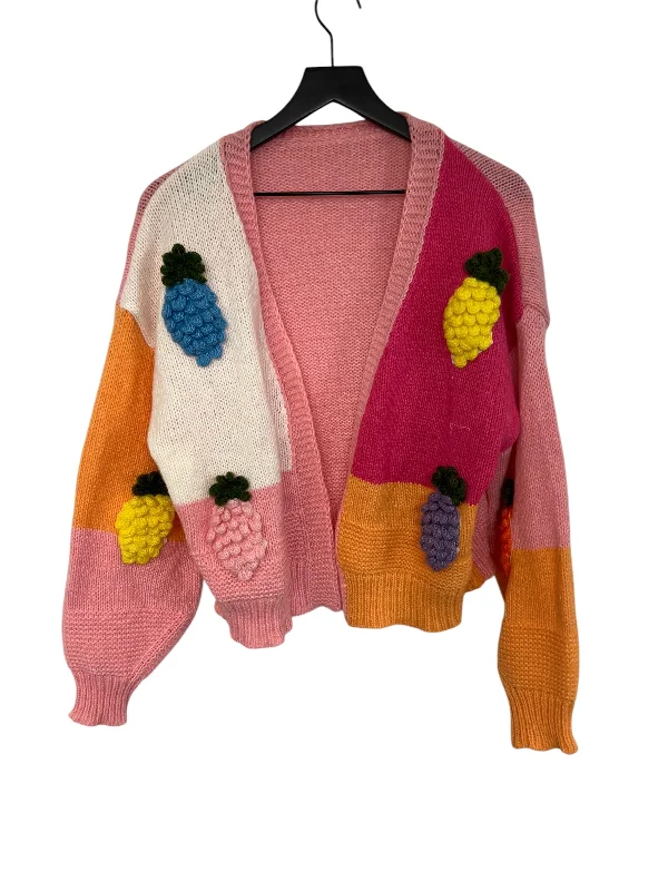 Inventory Reduction Sweater Cardigan By Cmf In Pink, Size: Xl