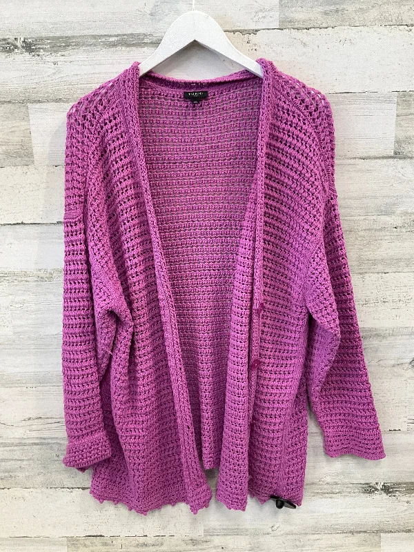 Today’s Special Sweater Cardigan By Talbots In Purple, Size: 2x