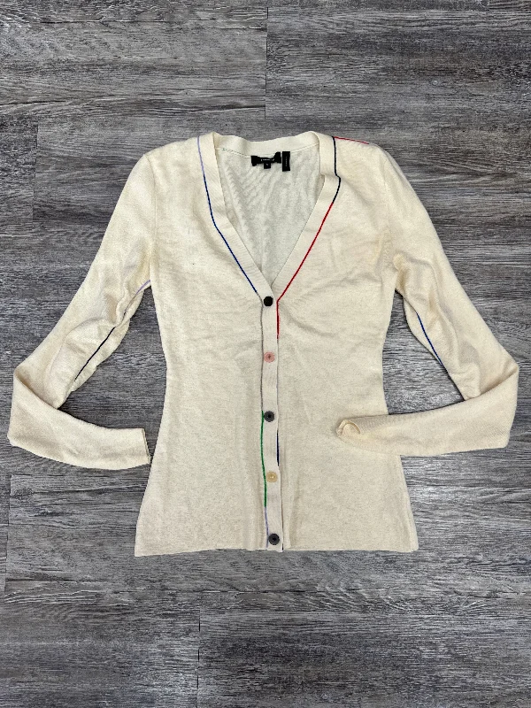 Bargain Blast Sweater Cardigan By Theory In Cream, Size: M