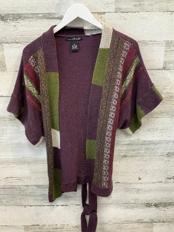 Price Reduction Sweater Cardigan By Willi Smith In Purple, Size: M