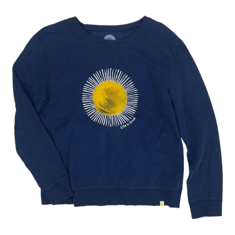Super Bargain Sweatshirt Crewneck By Life Is Good In Blue, Size:S