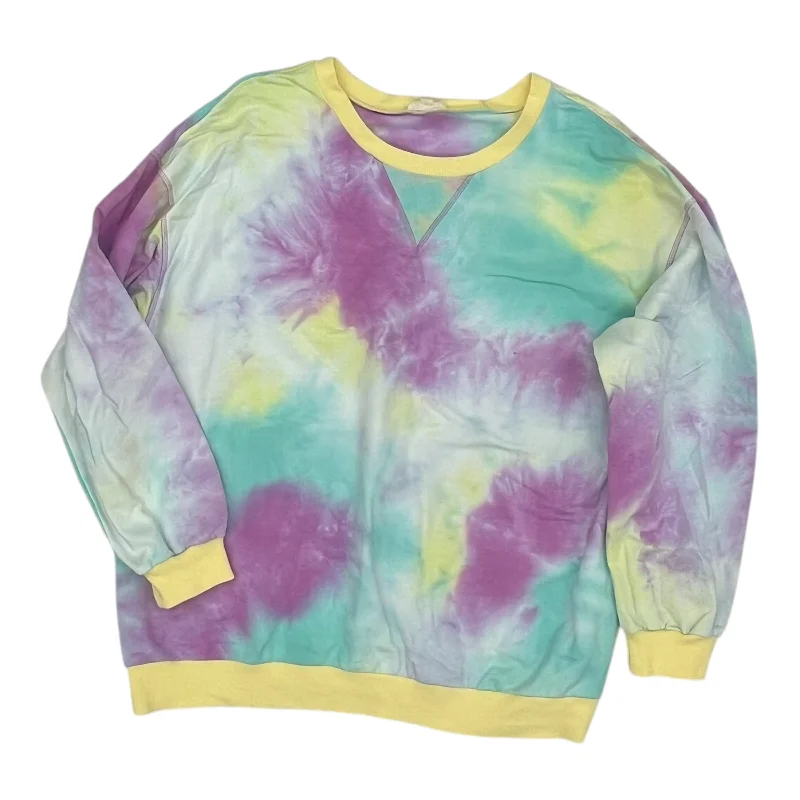 Instant Discount SWEATSHIRT CREWNECK by ODDI In TIE DYE PRINT, Size: 2X