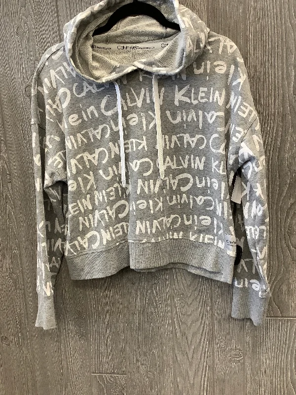 Limited Time Offer Sweatshirt Hoodie By Calvin Klein In Grey, Size: M