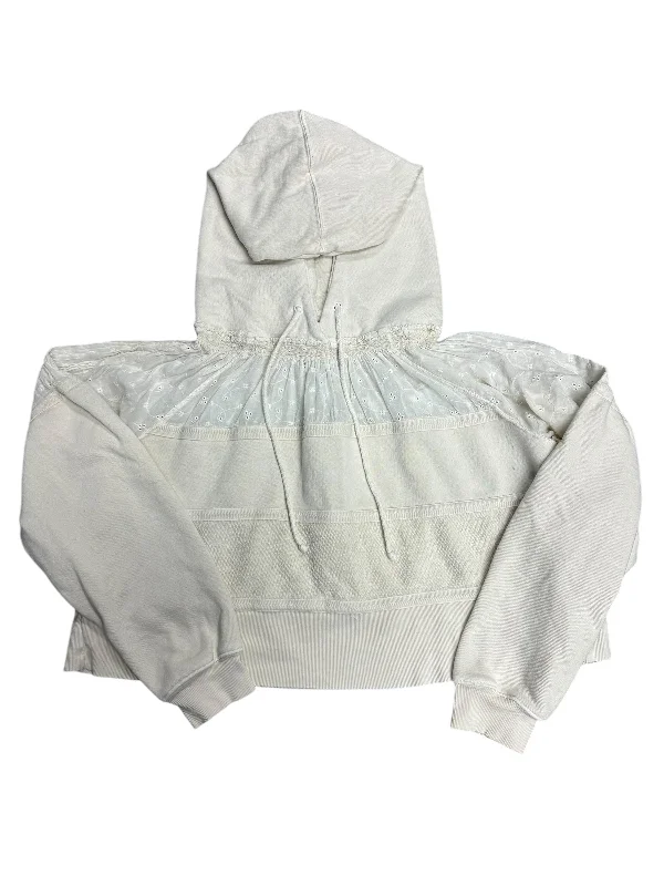 Price Slash Sweatshirt Hoodie By Free People In Ivory, Size: M
