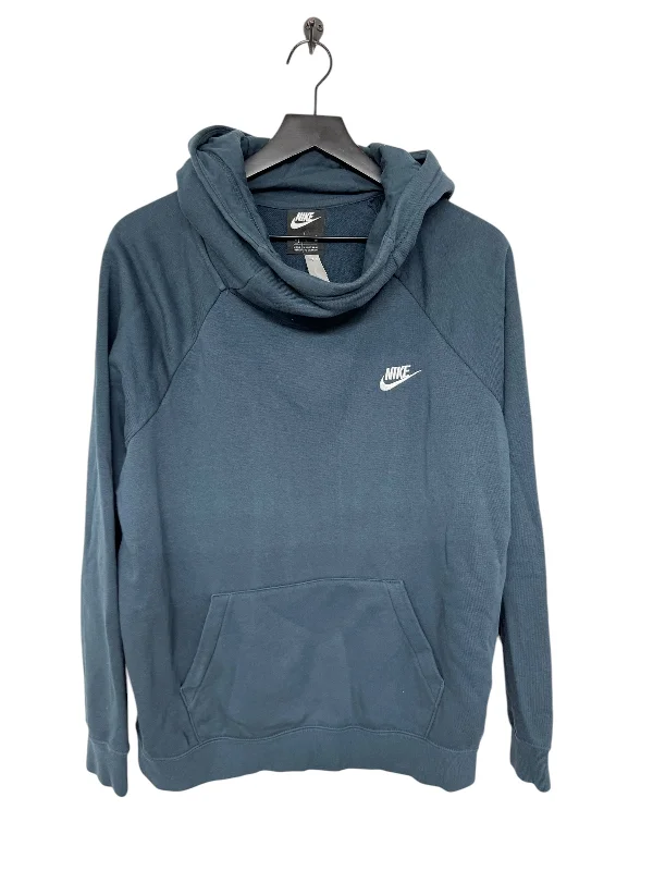 Overstock Sale Sweatshirt Hoodie By Nike Apparel In Teal, Size: Xl