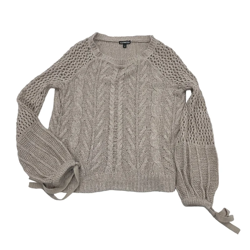 Shop and Save TAN EXPRESS SWEATER, Size XS