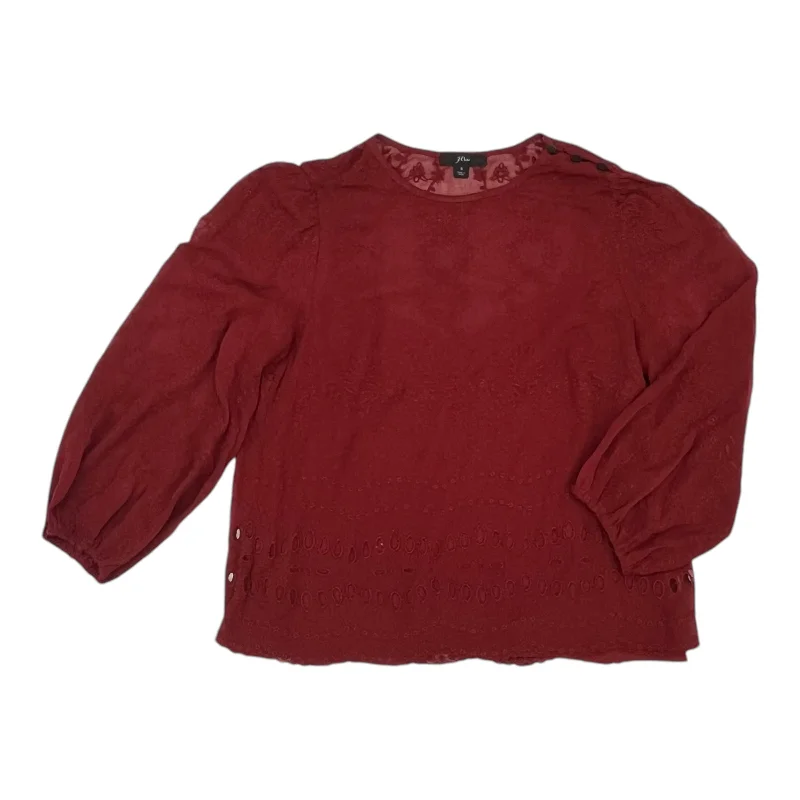 Early Bird Discount Top 2Pc Ls By J. Crew In Red, Size:S