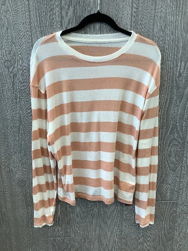New Markdowns Top Long Sleeve By A New Day In Striped Pattern, Size: L