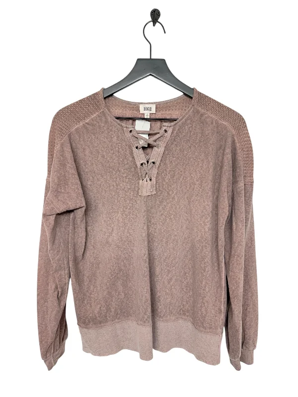 Discount Deals Top Long Sleeve By Bke In Brown, Size: L