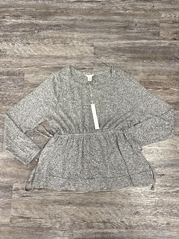 The Best Prices Top Long Sleeve By Caslon In Grey, Size: Xxs