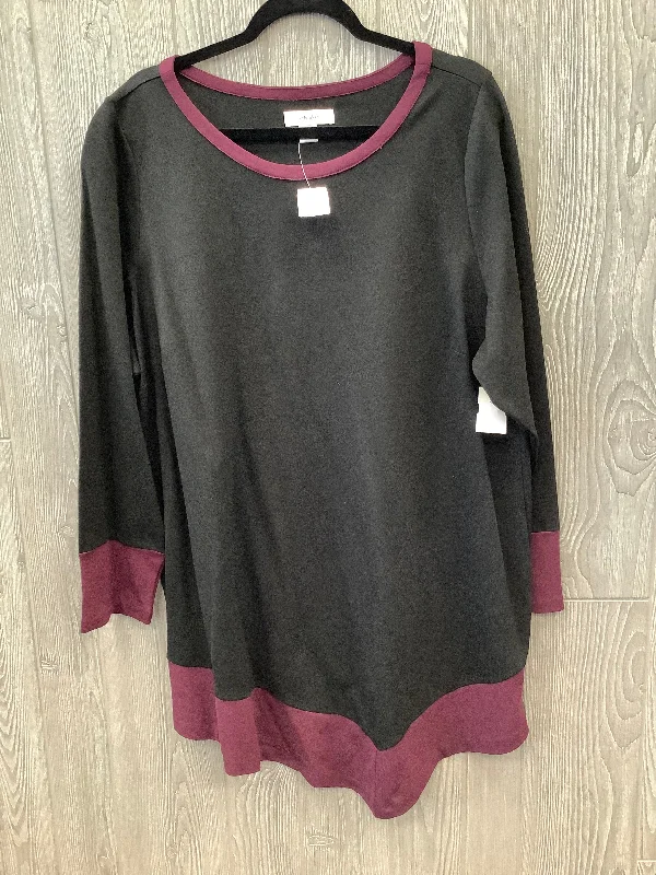 Big Discounts Top Long Sleeve By Cj Banks In Black, Size: 3x