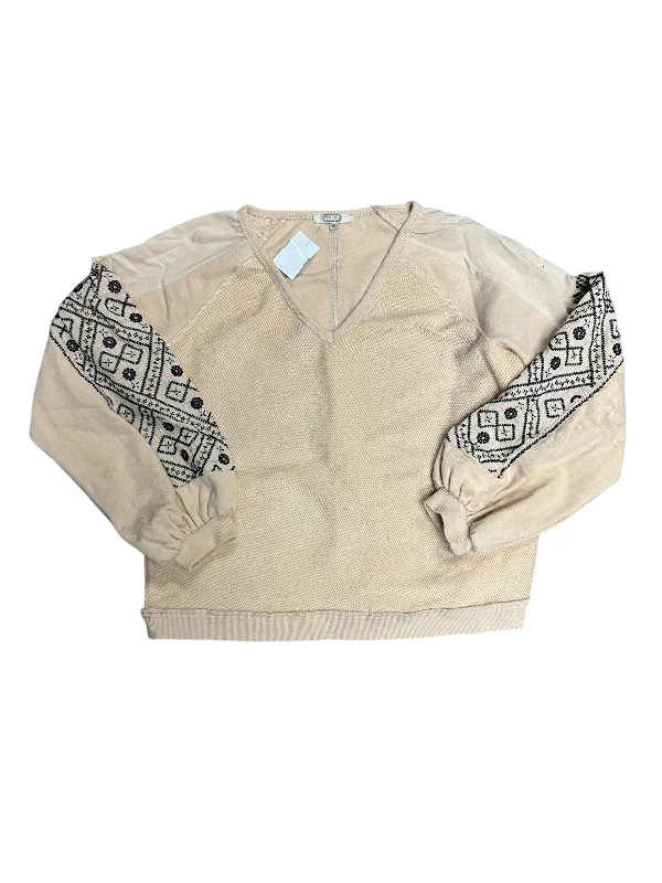 Limited Time Discount Top Long Sleeve By Cmc In Cream, Size: L