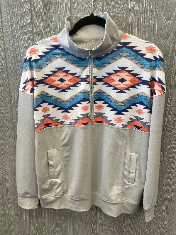 Super Sale Top Long Sleeve By Cme In Grey, Size: M