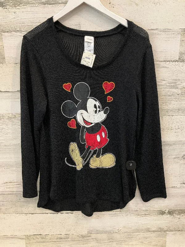 New Markdowns Top Long Sleeve By Disney Store In Black, Size: 1x
