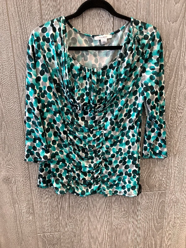 Steals and Deals Top Long Sleeve By Dressbarn In Blue, Size: M