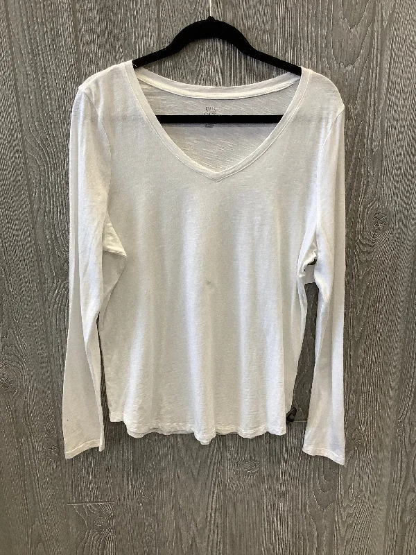 Low Prices Top Long Sleeve By Falls Creek In White, Size: L