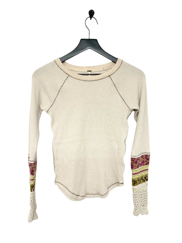Savings Galore Top Long Sleeve By Free People In Cream, Size: Xs
