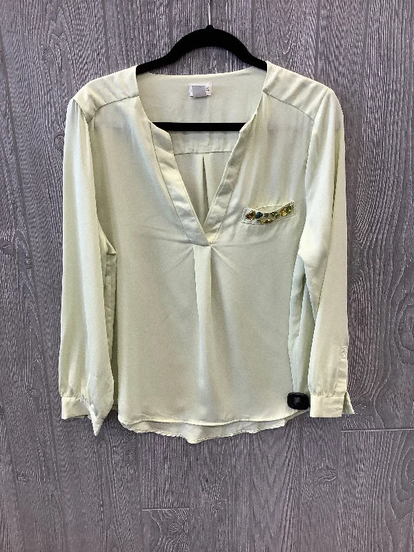 Crazy Deals Top Long Sleeve By H&m In Green, Size: M