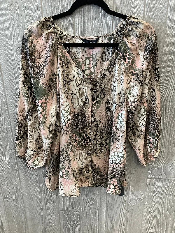 Holiday Sale Top Long Sleeve By Jules & Leopold In Brown, Size: S