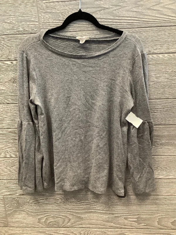 Price Meltdown Top Long Sleeve By Loft In Grey, Size: S