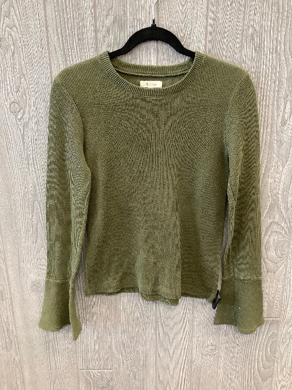Don't Miss Top Long Sleeve By Madewell In Green, Size: M