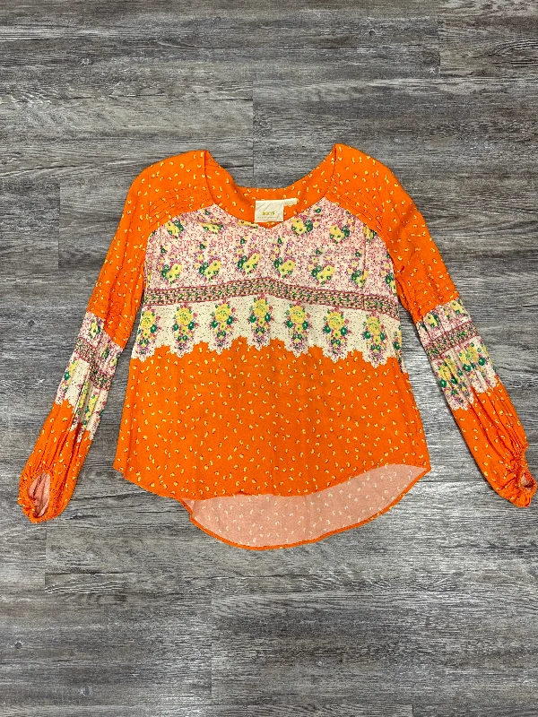 Last Chance Top Long Sleeve By Maeve In Multi-colored, Size: S