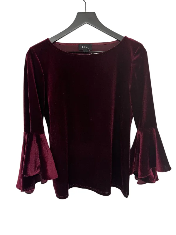 Price Cut Top Long Sleeve By Msk In Purple, Size: S