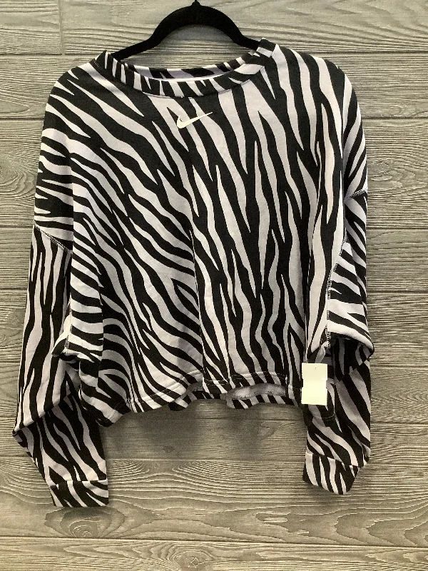 Price Break Top Long Sleeve By Nike Apparel In Black & White, Size: M