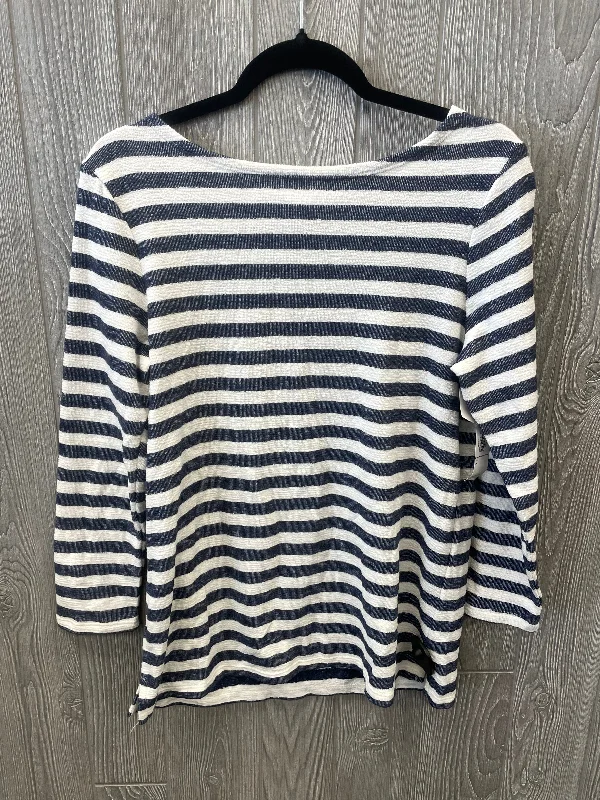 Extra Savings Top Long Sleeve By Old Navy In Striped Pattern, Size: M