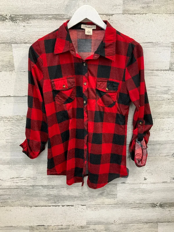 Big Discounts Top Long Sleeve By Passport In Red Black, Size: S
