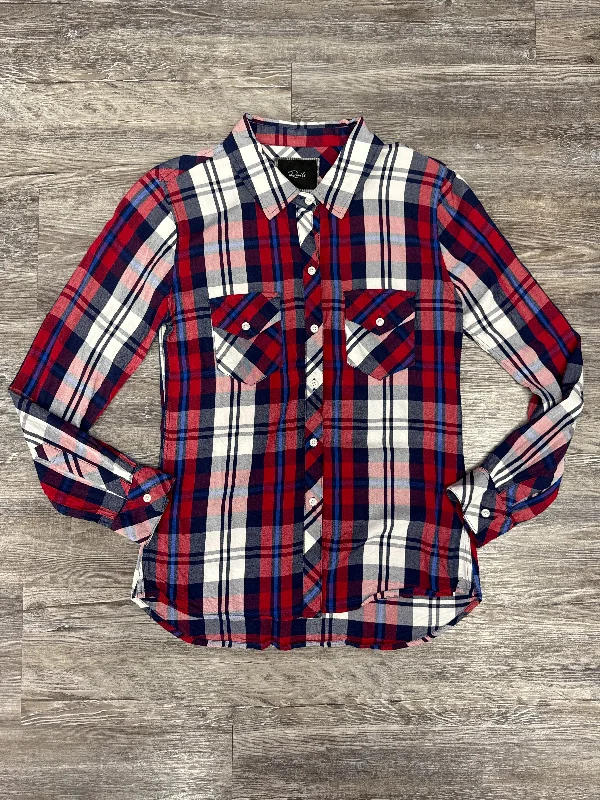 Exclusive Deal Top Long Sleeve By Rails In Red Blue, Size: S