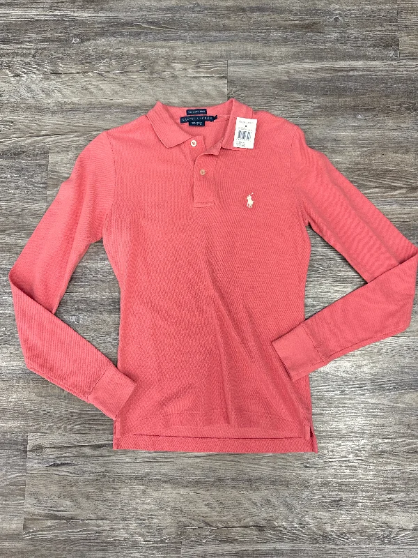 Unbeatable Prices Top Long Sleeve By Ralph Lauren Blue Label In Salmon, Size: S