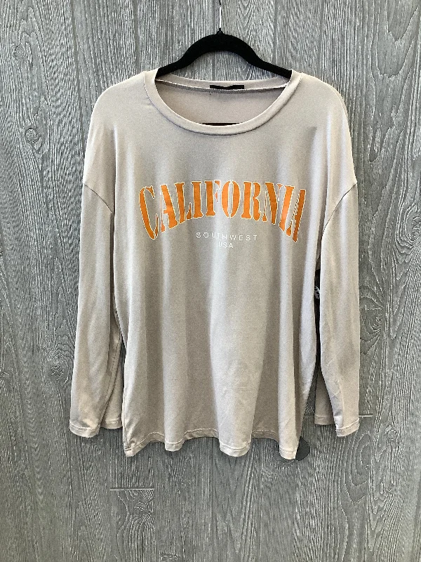Price Rollback Top Long Sleeve By Shein In Brown, Size: S